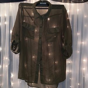 Sheer Olive Top 💋